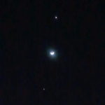 金星と月と木星